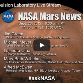 Ανακοίνωση της  NASA (28-9-2015) : Βρέθηκε "Ρέον" Νερό στον Άρη!
